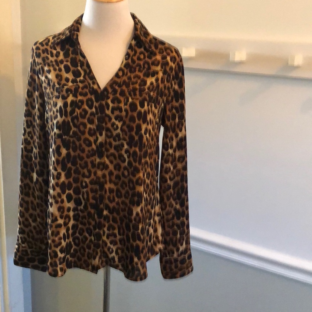 Leopard/ Cheetah Express Portofino  Blouse S